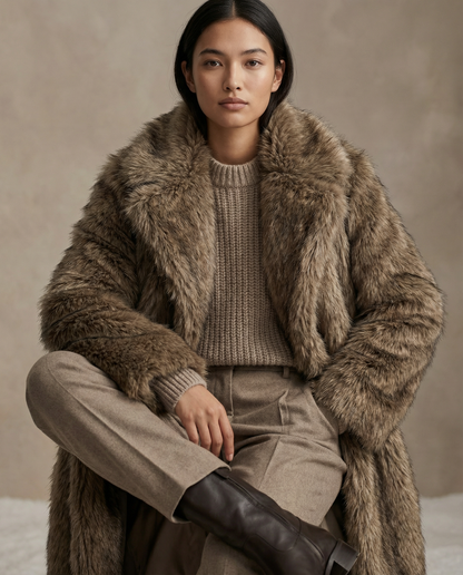 Arden Longline Faux Fur Coat