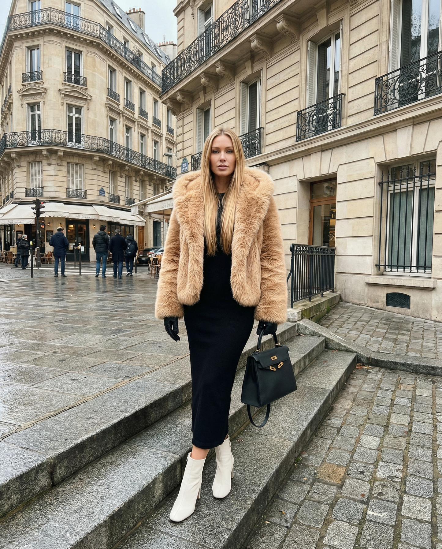 Fable Hooded Faux-Fur Jacket