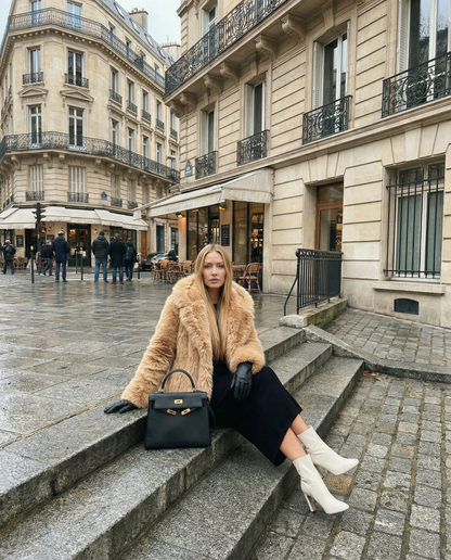 Fable Hooded Faux-Fur Jacket