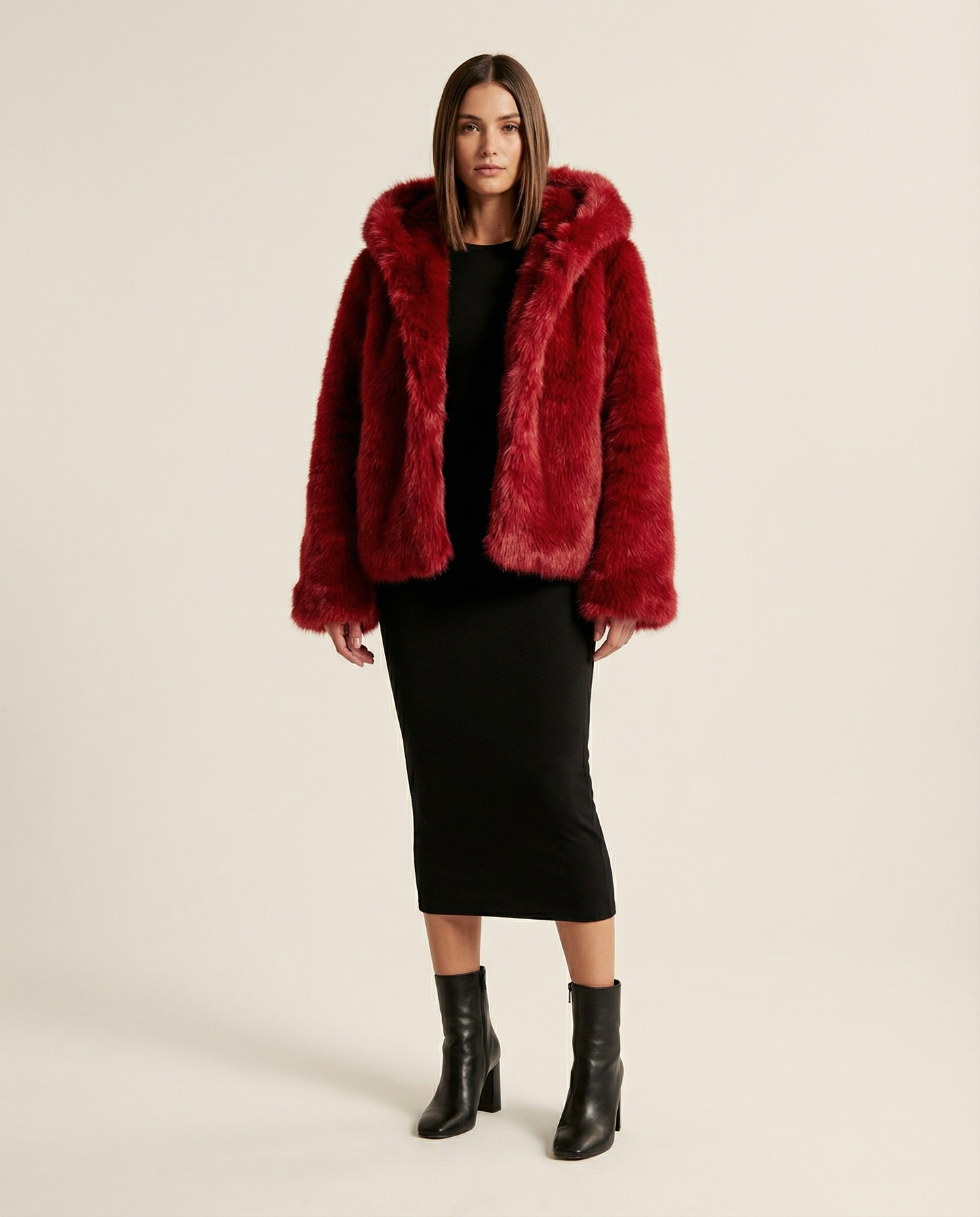 Fable Hooded Faux-Fur Jacket