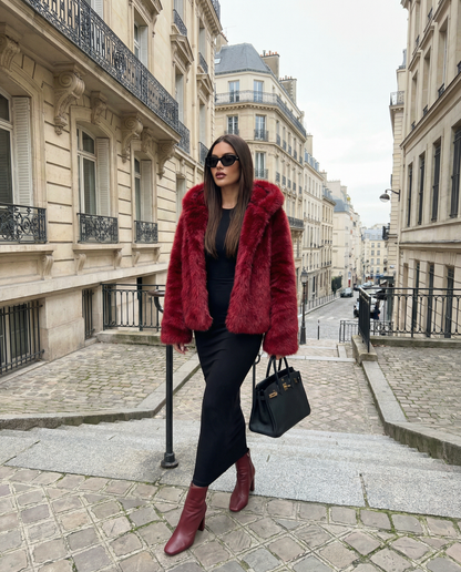 Fable Hooded Faux-Fur Jacket