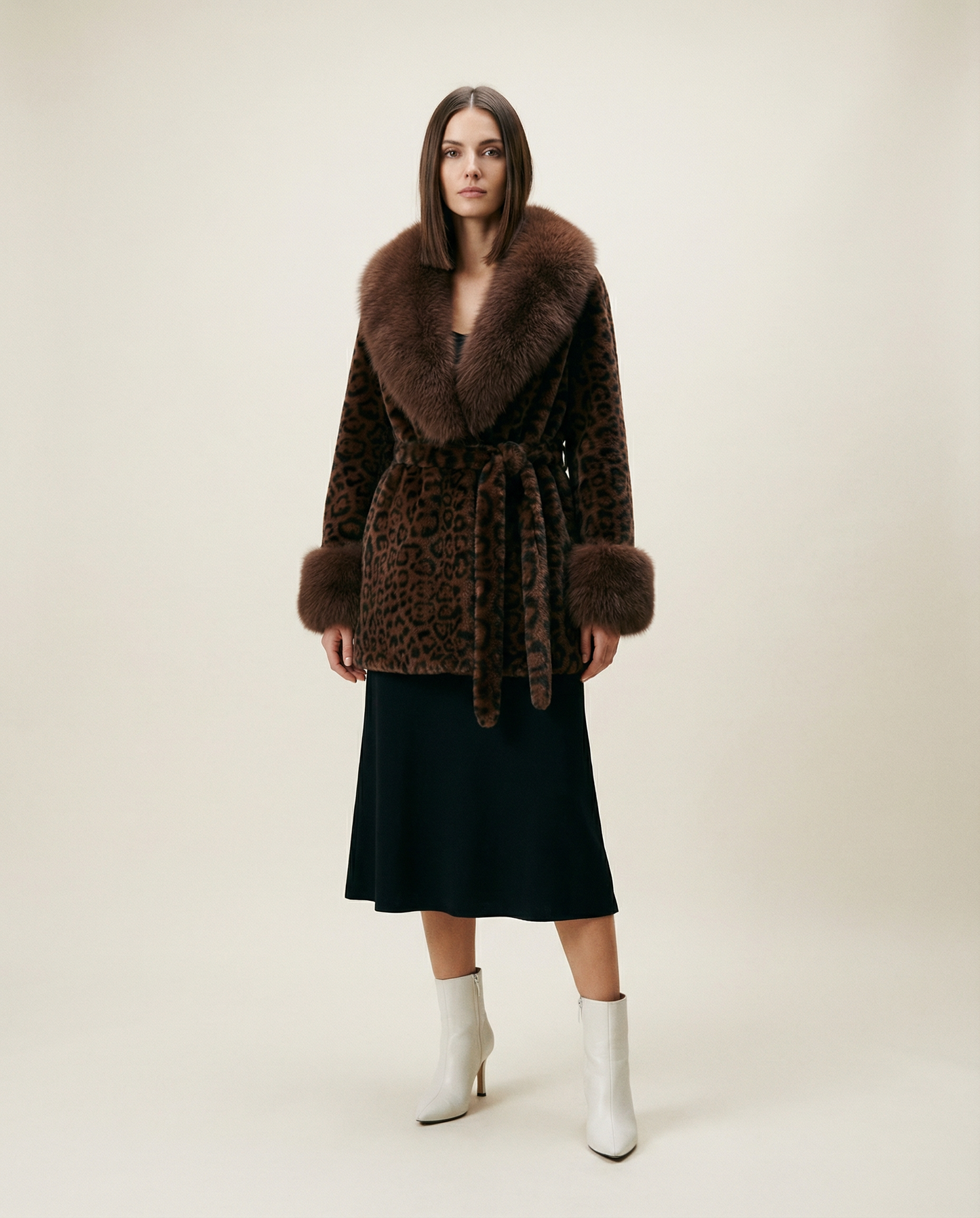 Icon Belted Faux-Fur Coat