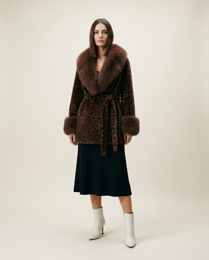 Icon Belted Faux-Fur Coat