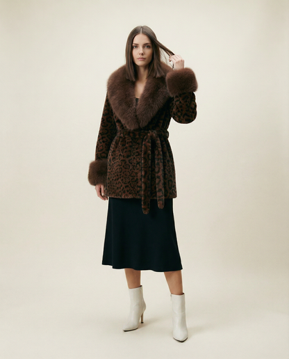 Icon Belted Faux-Fur Coat