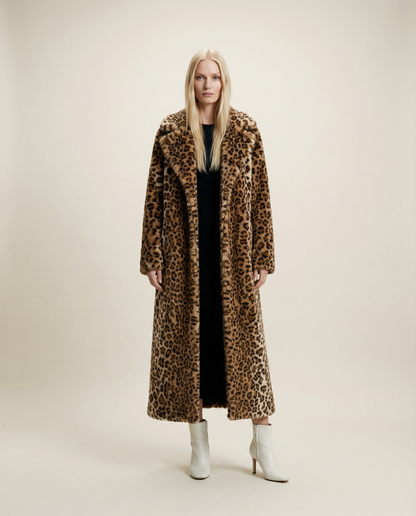 Lyra Leopard Long Coat