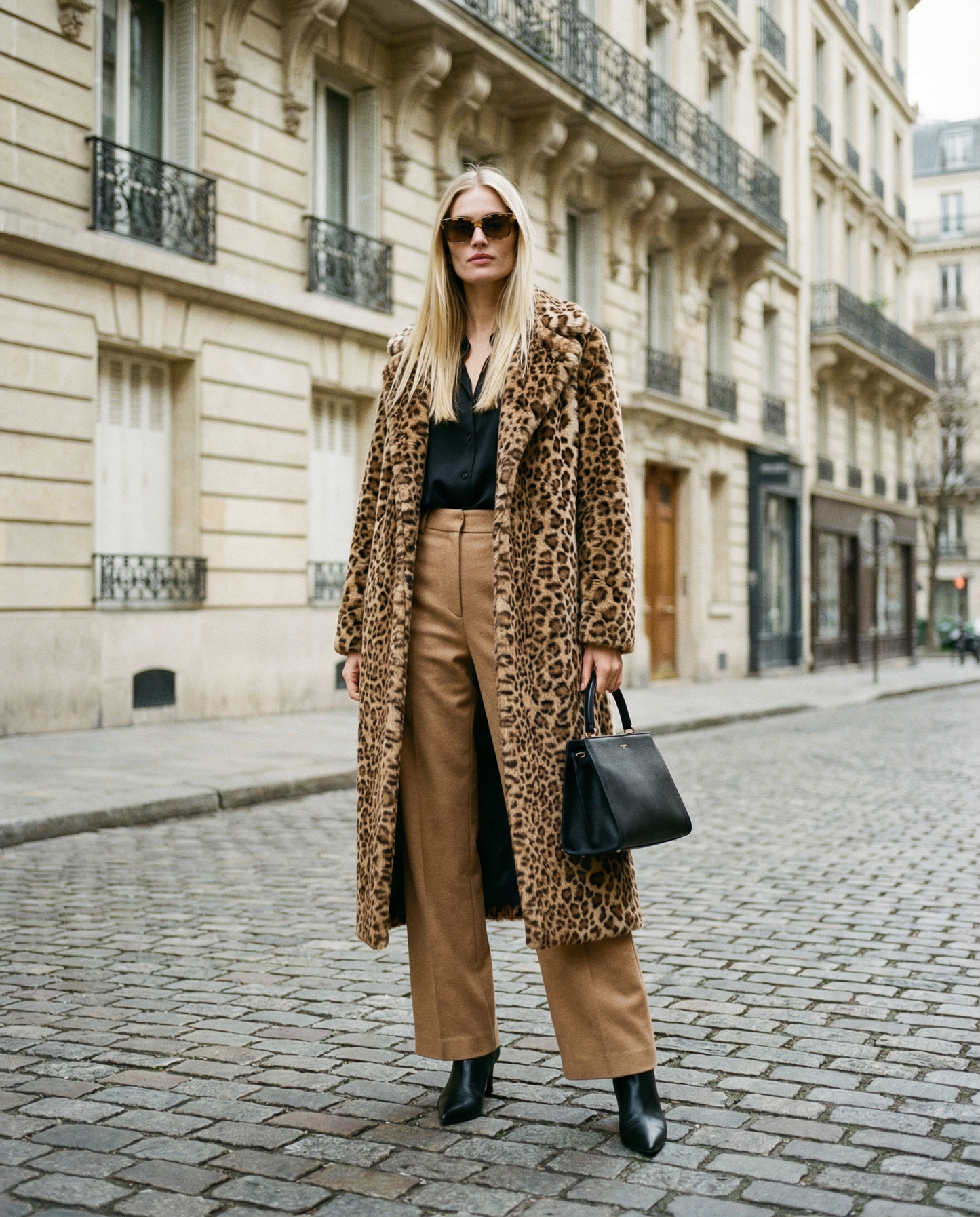 Lyra Leopard Long Coat