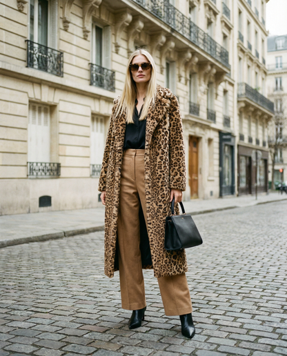 Lyra Leopard Long Coat