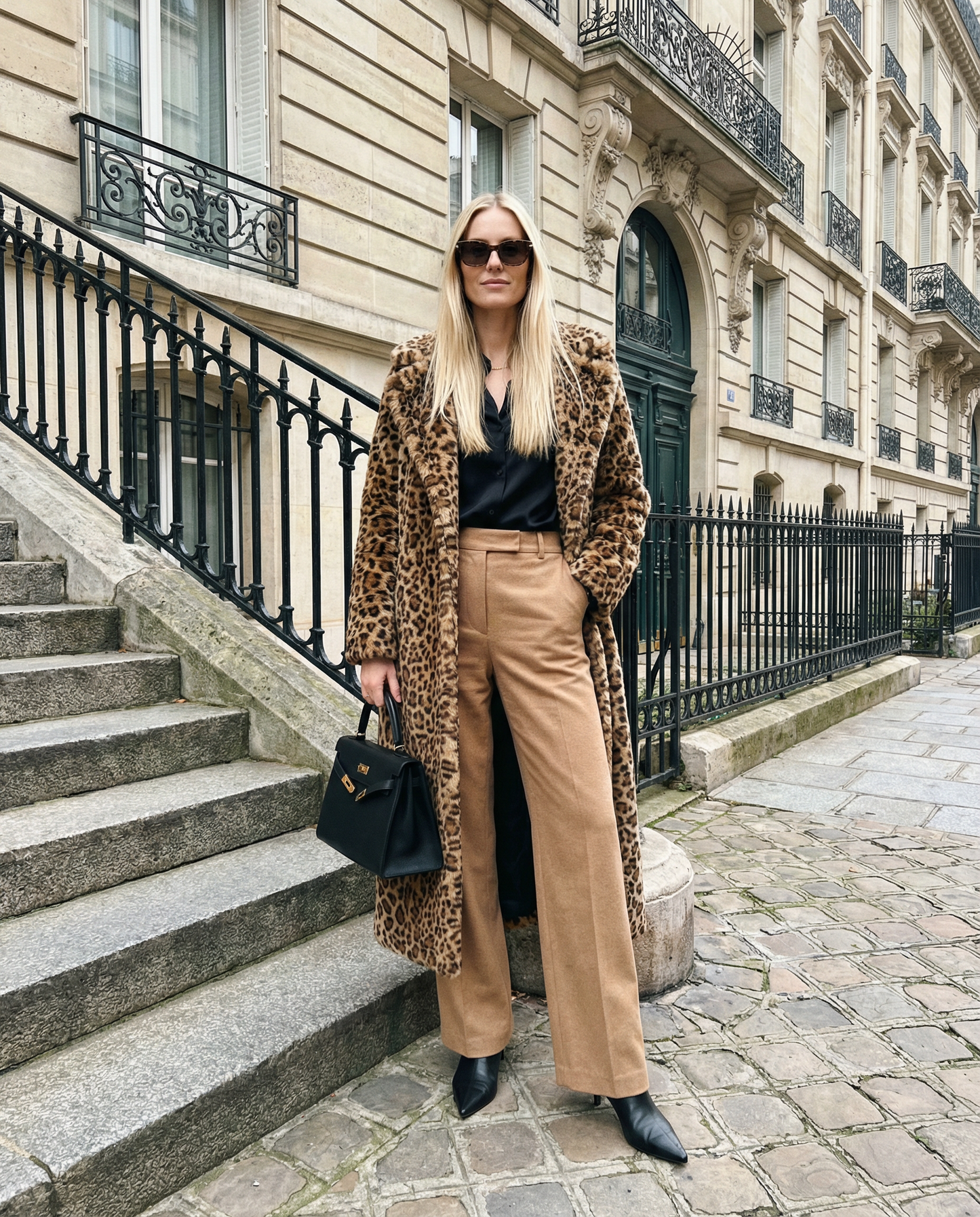 Lyra Leopard Long Coat