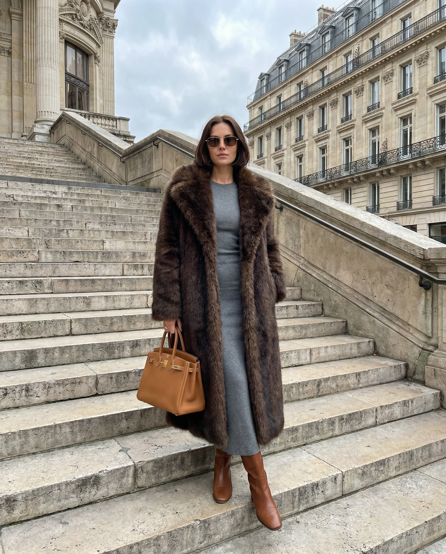 Alba Longline Faux-Fur Coat