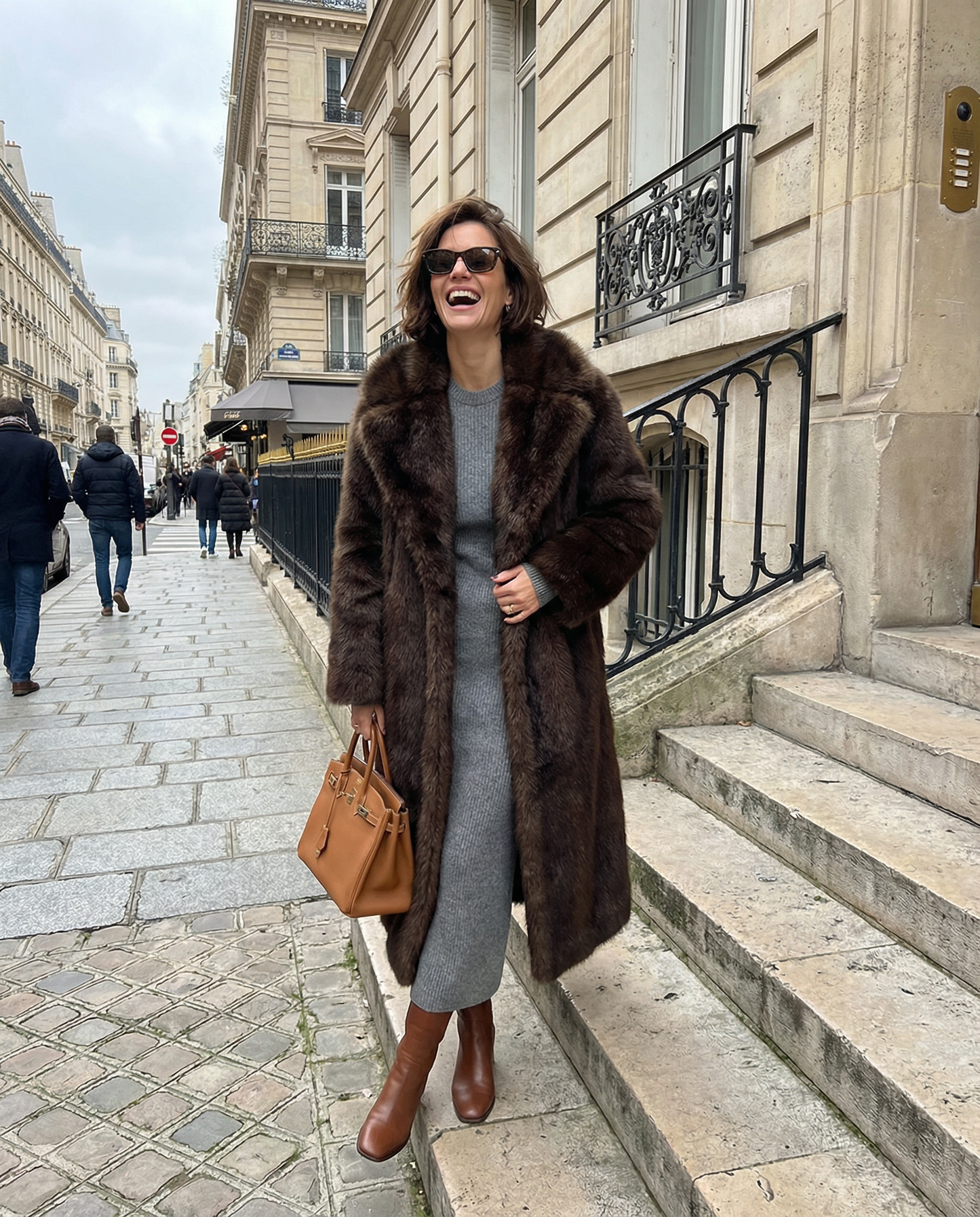 Alba Longline Faux-Fur Coat