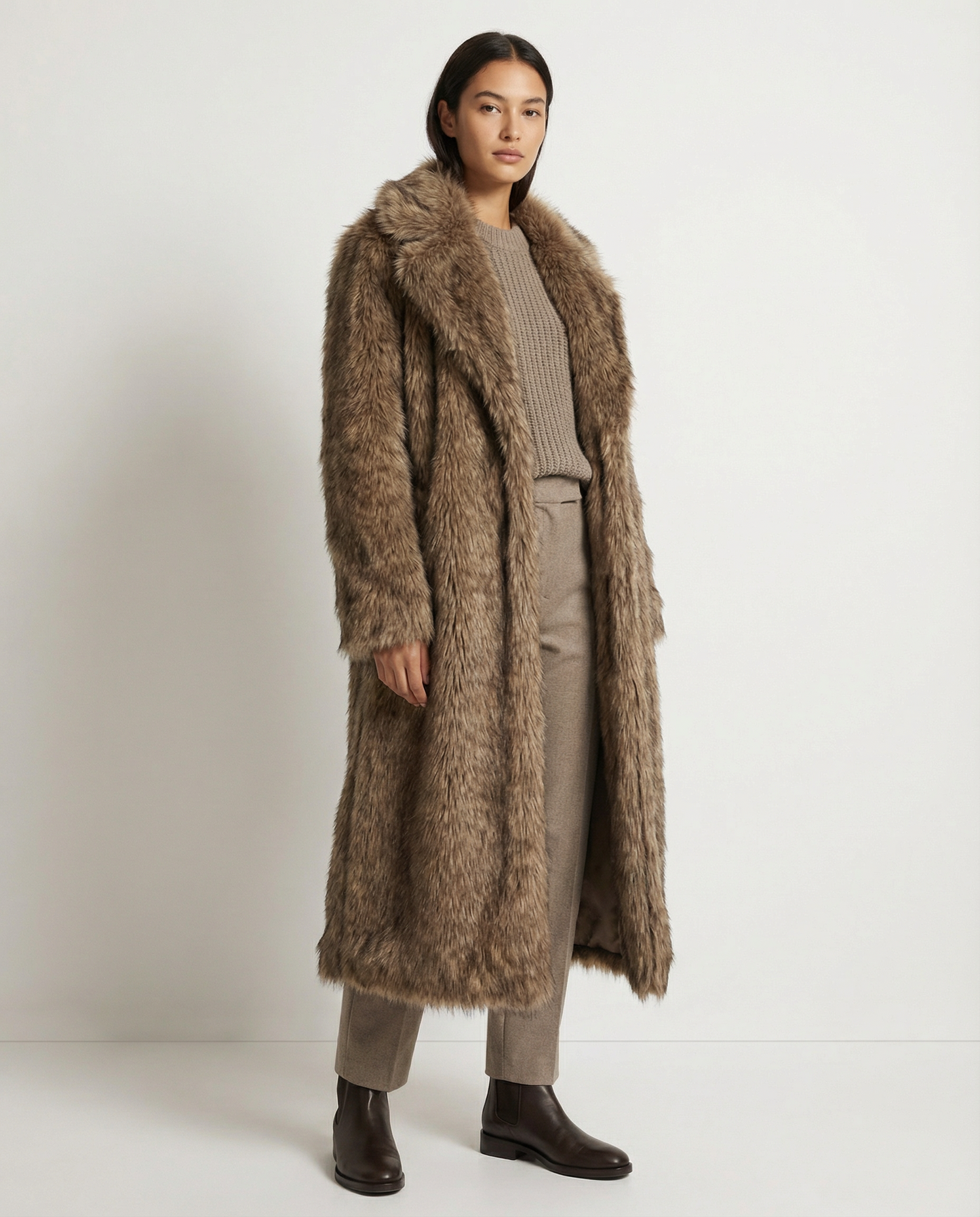 Arden Longline Faux Fur Coat