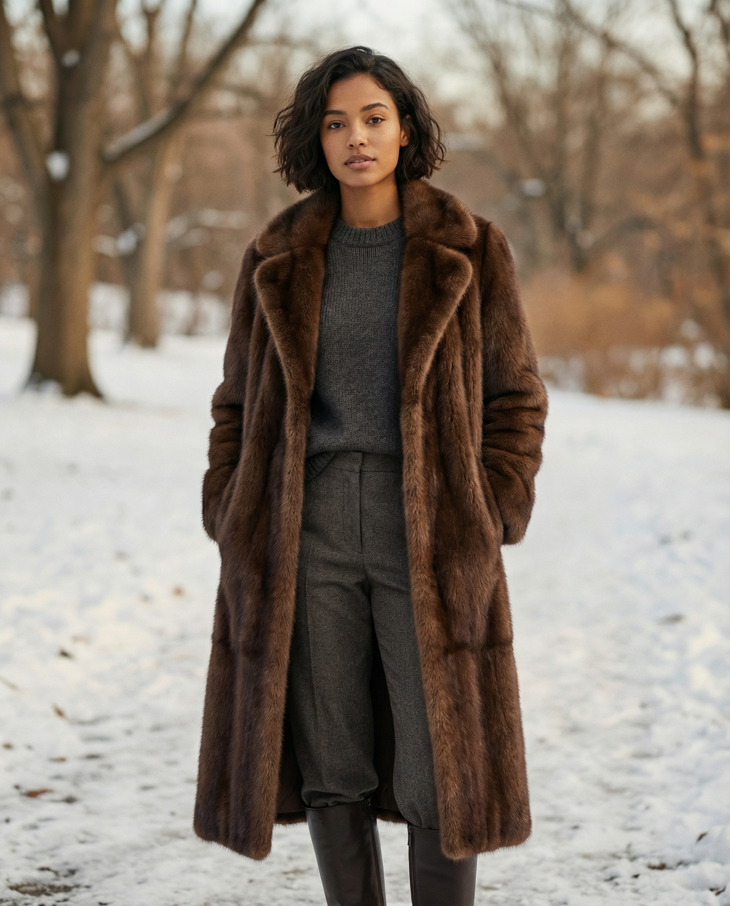 Arden Longline Faux Fur Coat