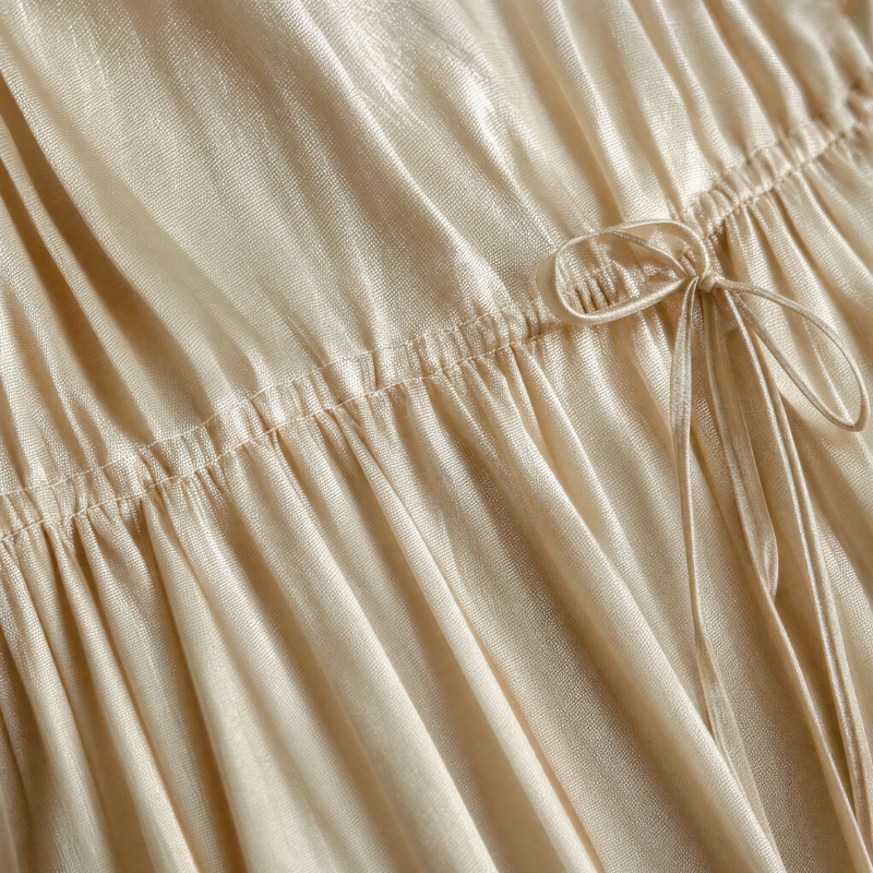 Fabric macro · Pleated satin