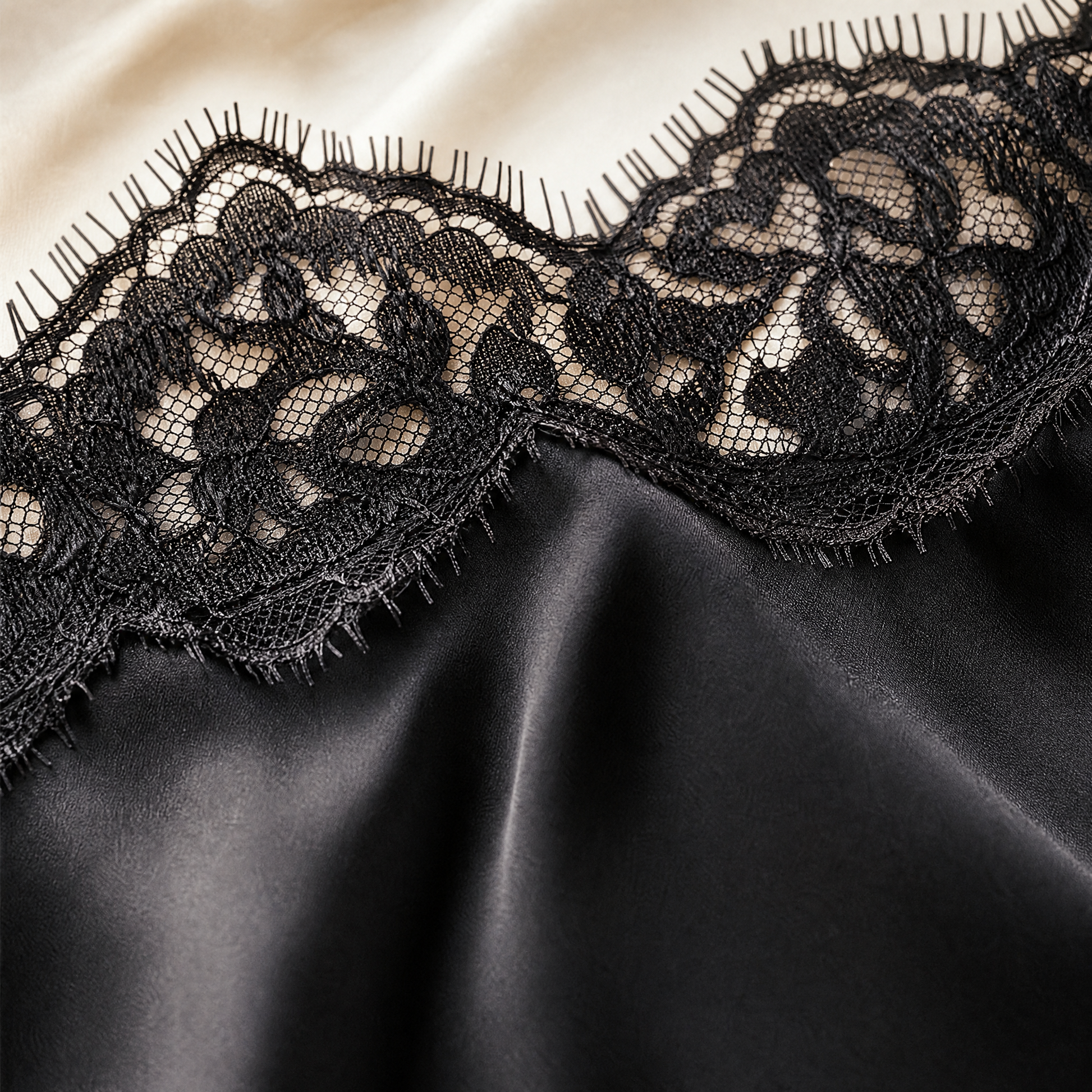 Saga Lace Cami — macro fabric and lace detail