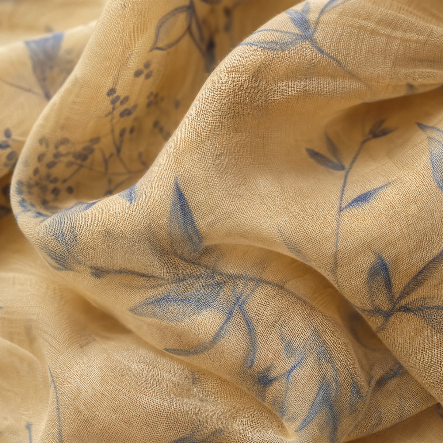 Linnea Cape Blouse — macro fabric and print detail