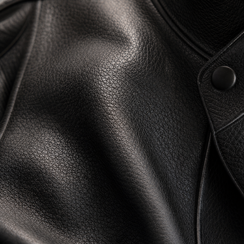Macro · Leather grain
